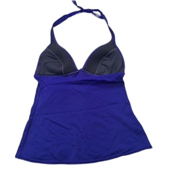 Victoria's Secret Halter Tankini Top Padded Cups Blue Purple, Size XS - Picture 2 of 7